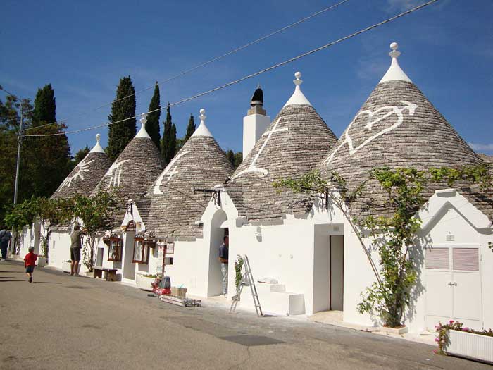 Alberobello Trulli with Typical Conical Roofs, Puglia