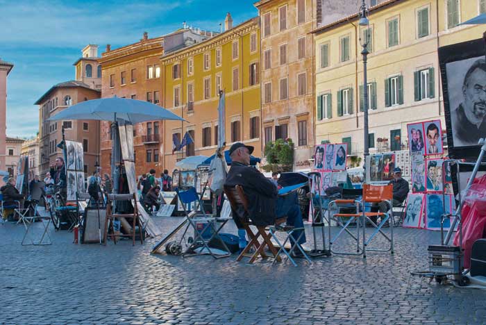 Artists in Piazza Navona, Rome
