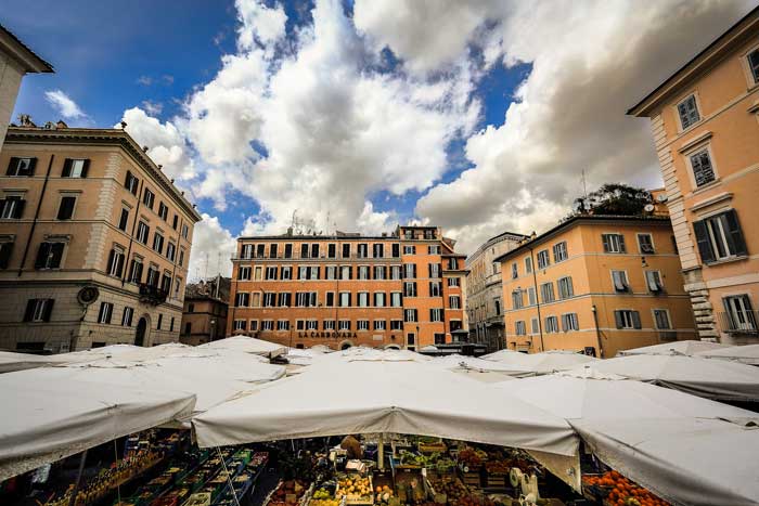 Daily Market in Campo de Fiori, Rome