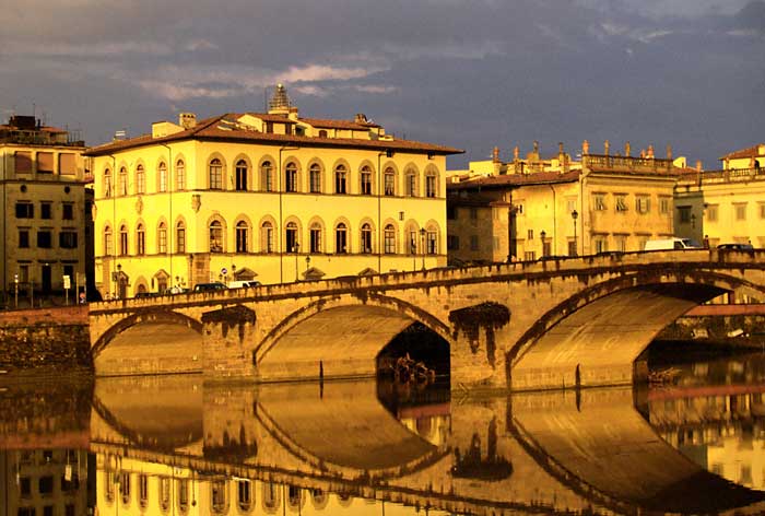 Ethereal Arch Reflections on the Arno River