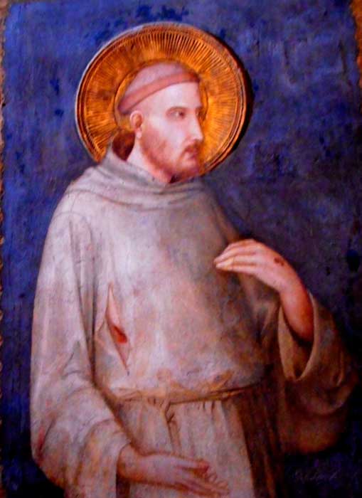 Fresco Depicting St Francis, Sacro convento, Assisi, Italy