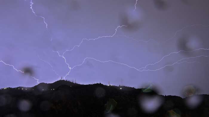 Lightnings over Monte Pellegrino, Palermo, Sicily