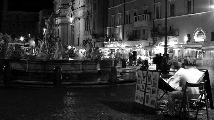 More Night Art in Piazza Navona, Rome More Night Art in Piazza Navona, Rome