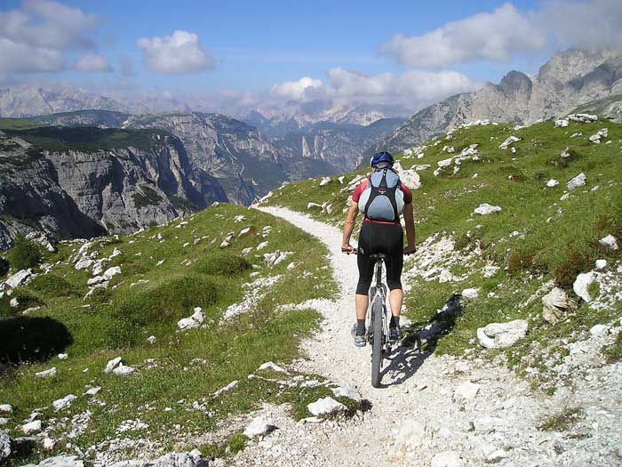 Mountain Biking, Transalp, Italy Dolomites