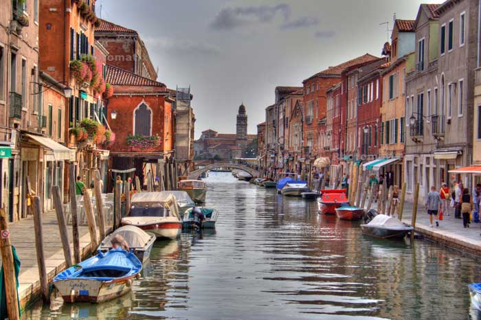 Murano Island Canal, Italy, Venice