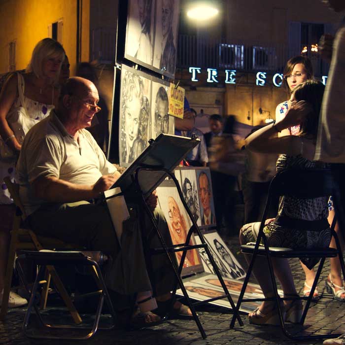 Night Painter at Rome Piazza Navona 14 Night Painter at Rome Piazza Navona 14