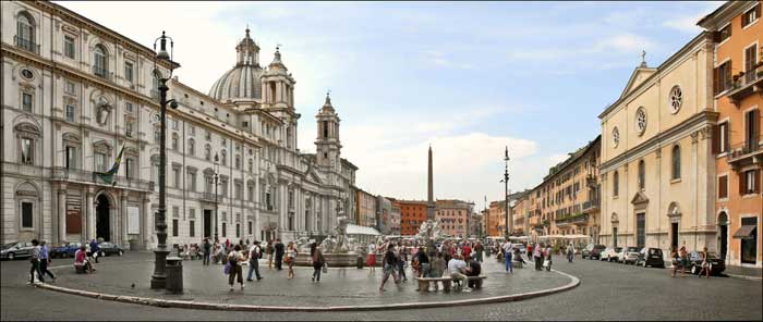 Panorama of Rome Piazza Navona