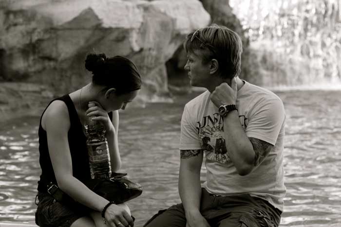 Resting by the Roman Fountain, Italy Resting by the Roman Fountain, Italy