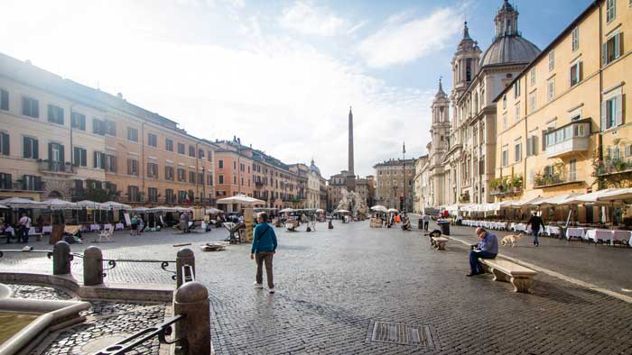 Rome Piazza Navona Without Tourists Rome Piazza Navona Without Tourists