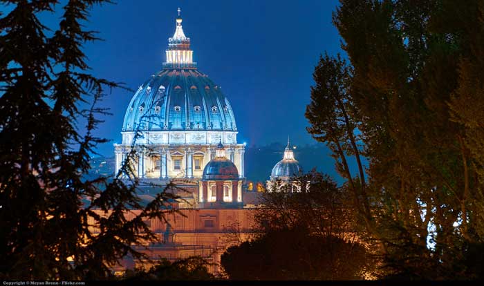 Saint Peter Dome from the Gianicolo hill, Rome