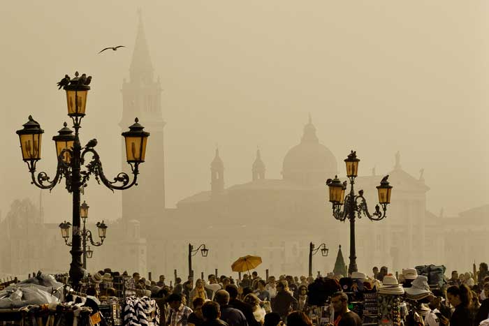 Street Lights and St Mark's Basilica, Venice