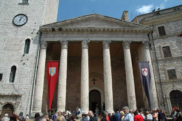 The Ancient Roman Temple of Minerva, Assisi, Italy