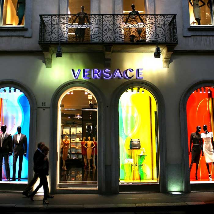 Versace Boutique, Via Monte Napoleone, Quadrilatero della Moda